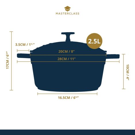 MasterClass garnek z pokrywką 2,5 l lawendowy - 4